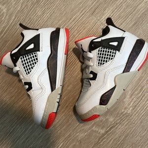 Jordan 4, Size 7 Baby/Toddler Boy, Red/Black/White with box